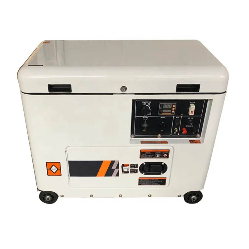 Портативный электрический дизельный генератор PD7500RS с воздушным охлаждением, 5 ква, 5 кВт, 6 кВт