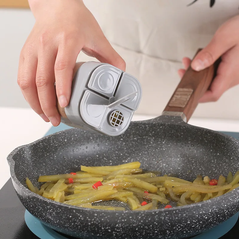 PP clear kitchen 4 in 1 spice seasoning storage box