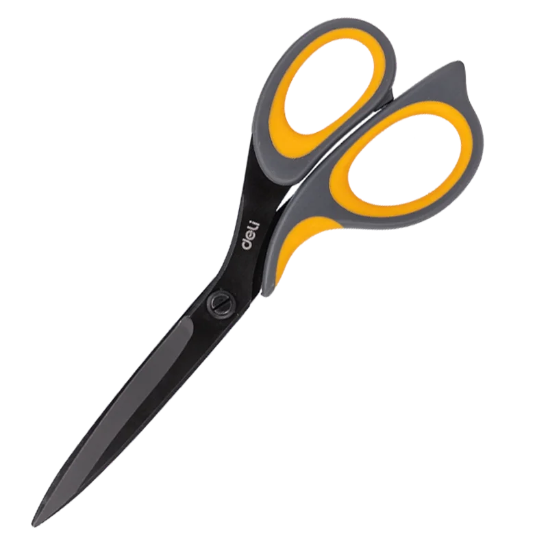 Deli 6027 ножницы из легированной стали большие с покрытием острым носком Мужская машинка для стайлинга дома многофункциональный офисный