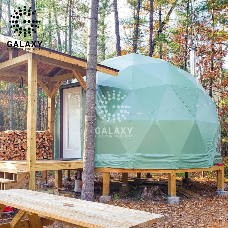 Manufacture Wholesale 6m 10m Outdoor Geodesic Camping Glamping Hotel Green Dome House Tent