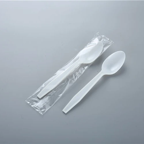 2022 hot sale white plastic spoon and fork for lunch plastic spoons