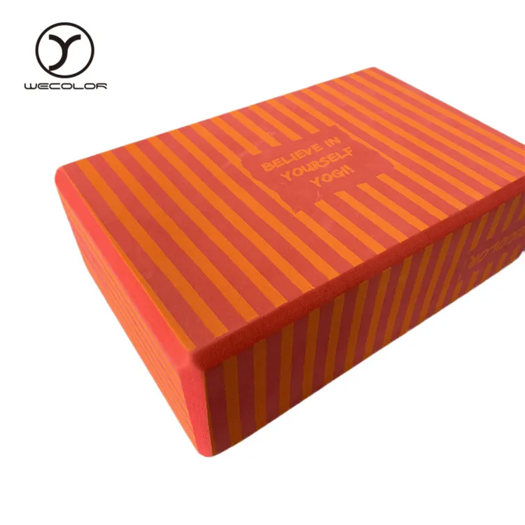 Eco friendly cork yoga block high density EVA yoga brick with custom logo