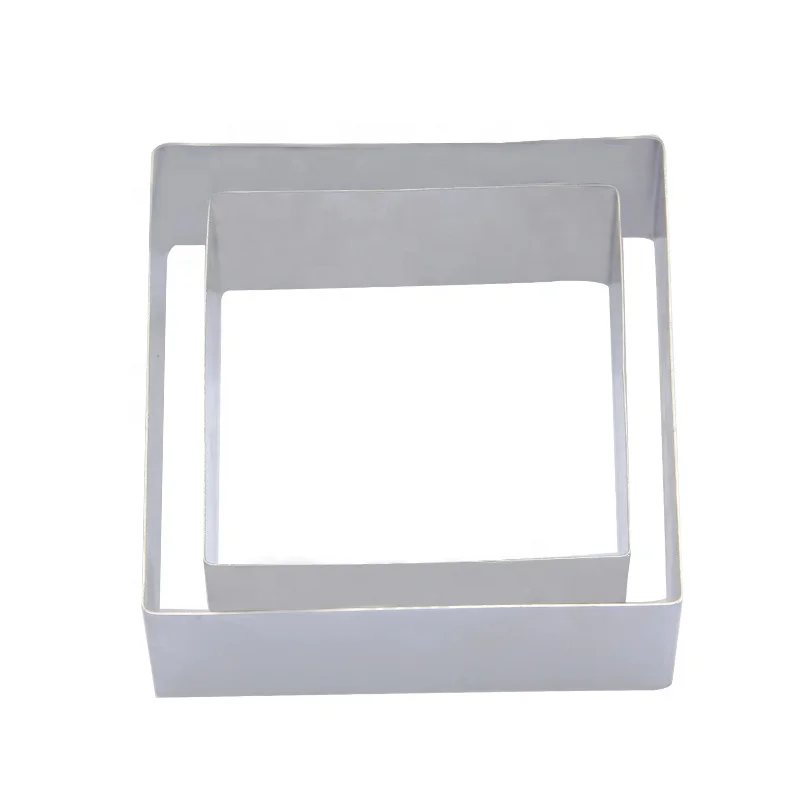 Square Shape Mirror surface Cake Tools Mold Food Grade Bakeware Stainless Steel Cake Mold