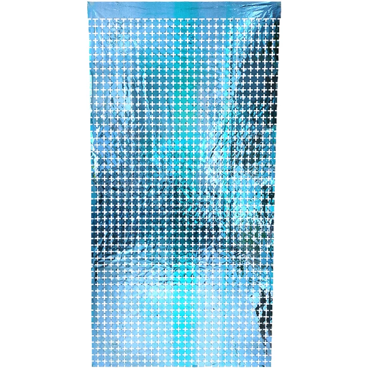 Shimmer Metallic Foil Square Curtain Birthday Wedding Supplies Rose Gold Factory Made White 1.5*3M