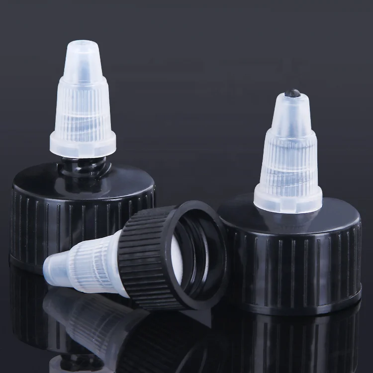 childproof cap CRC PP24/410 Long Nozzle Dropper Cap 24mm DIN Plastic Twist Top Cap 28/410