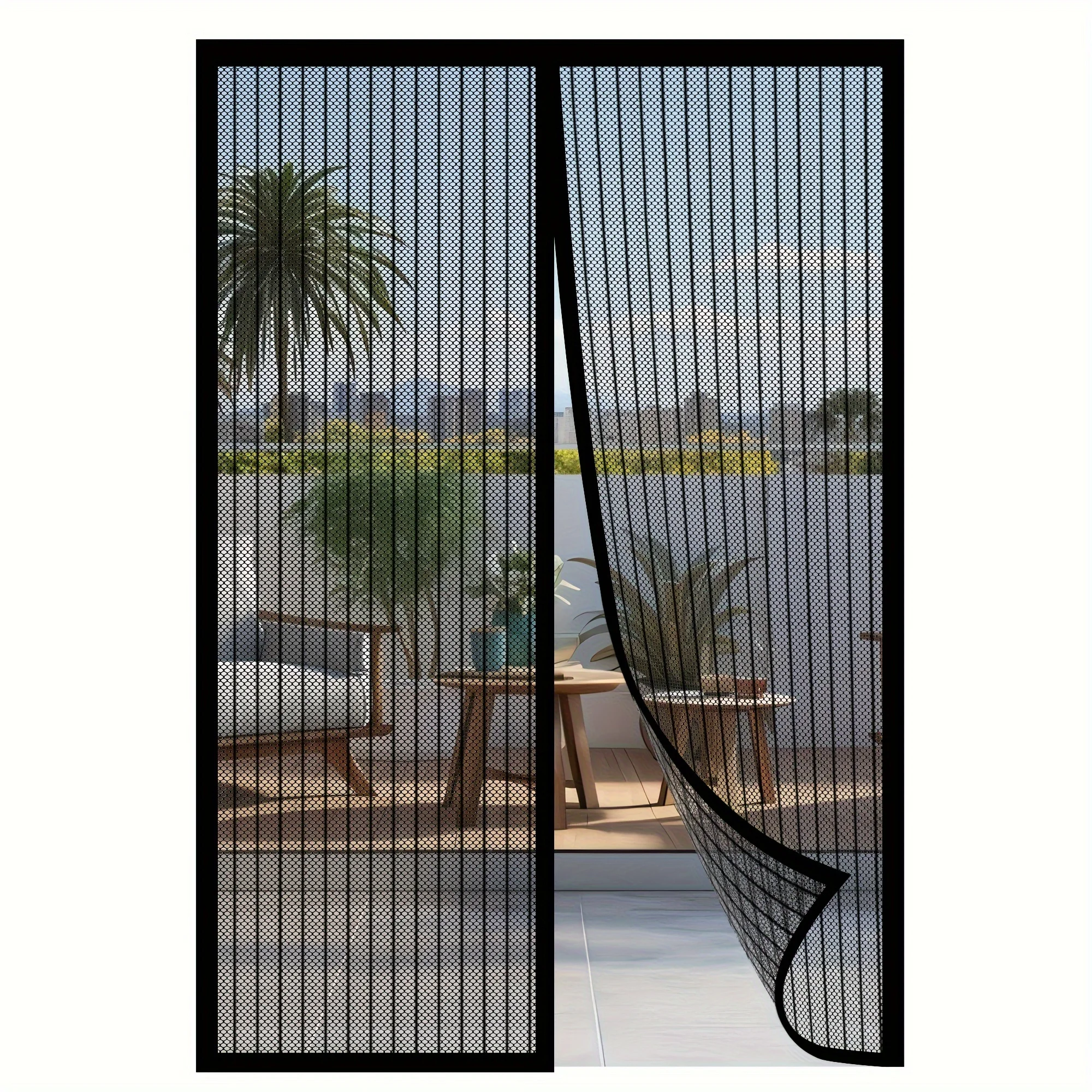 Magnetic Screen Door Self Sealing Heavy Duty Hands Free Mesh Partition Keeps Bugs Out Anti Insect Bug Curtain