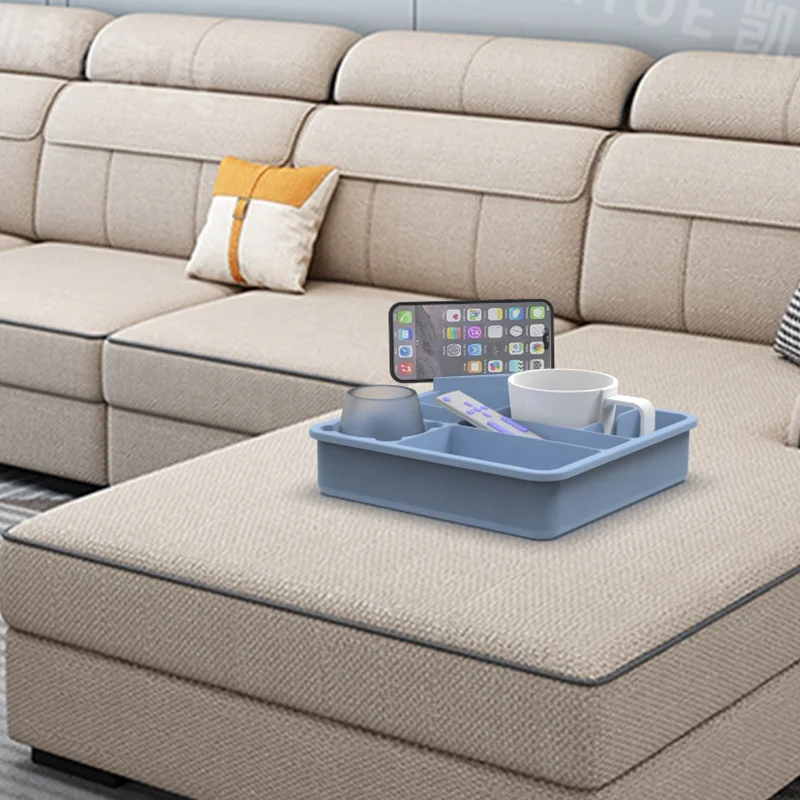 Couch Cup Holder Tray,Handy Silicone Couch Caddy Waterproof Anti-Spill Sofa Cup Holder for Snacks Beverage Remote