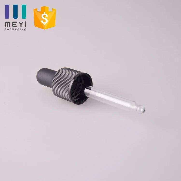 18/415 black glass dropper pipette