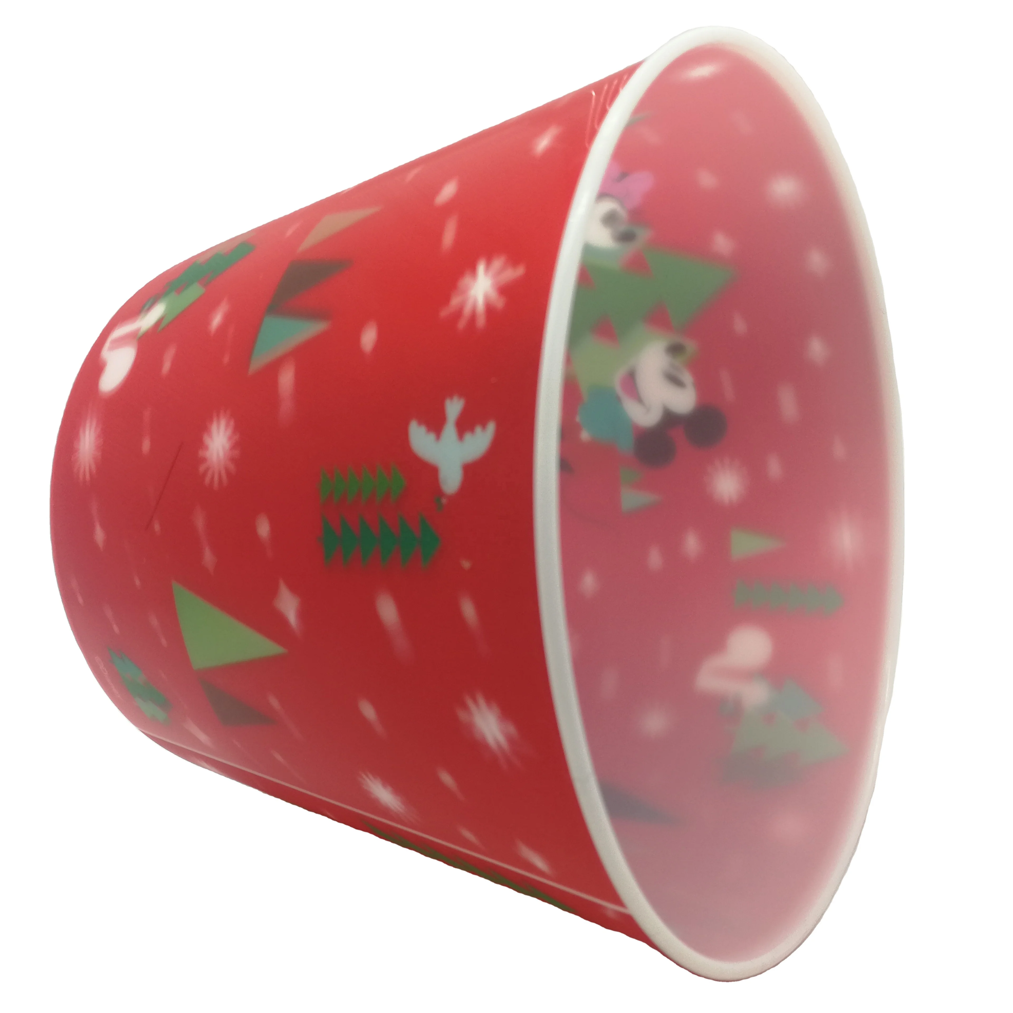 Wholesale Custom Logo Food Grade Material 3D Lenticular Printing Popcorn Bucket Cartoon 3d Popcorn Plastic Bucket