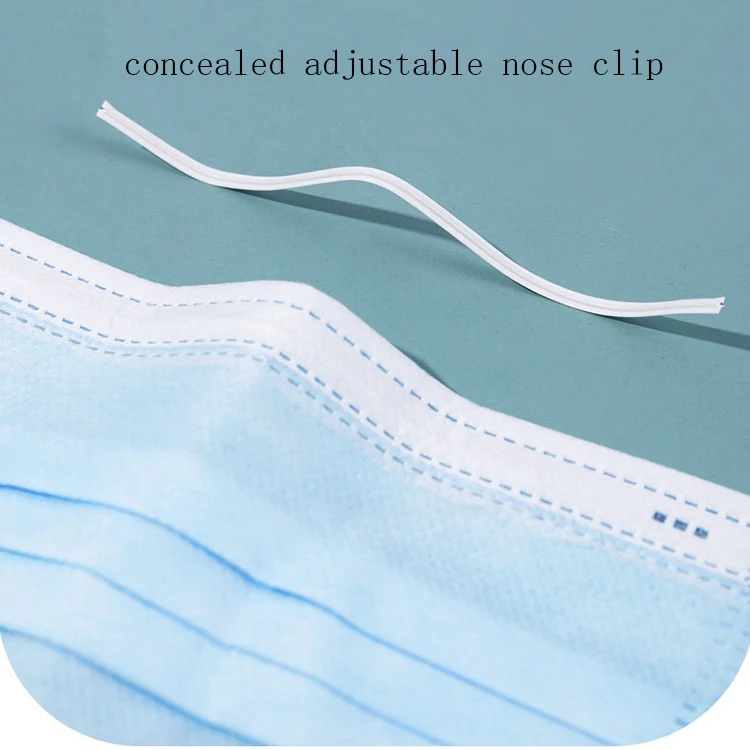 Customized color disposable Nonwoven earloop single use waterproof face mask