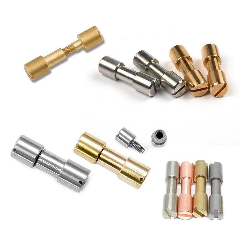 Stainless Steel Custom 1/4' Threaded Male 5/16' Female Brass Corby Bolt Fastener for Knife Handle