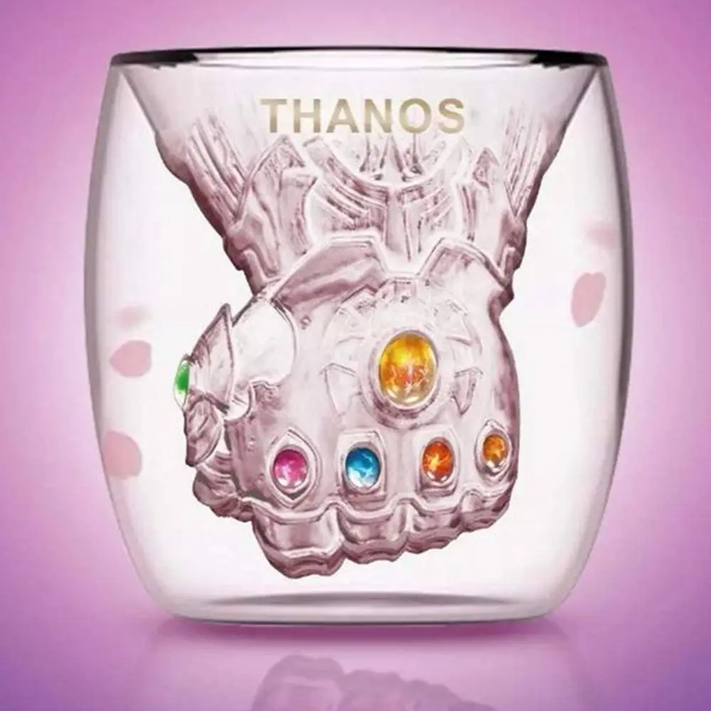 Thanos Infinity Gauntlet Heat-resistant Double Wall Glass Cup for Milk Coffee Mug Tea Whiskey