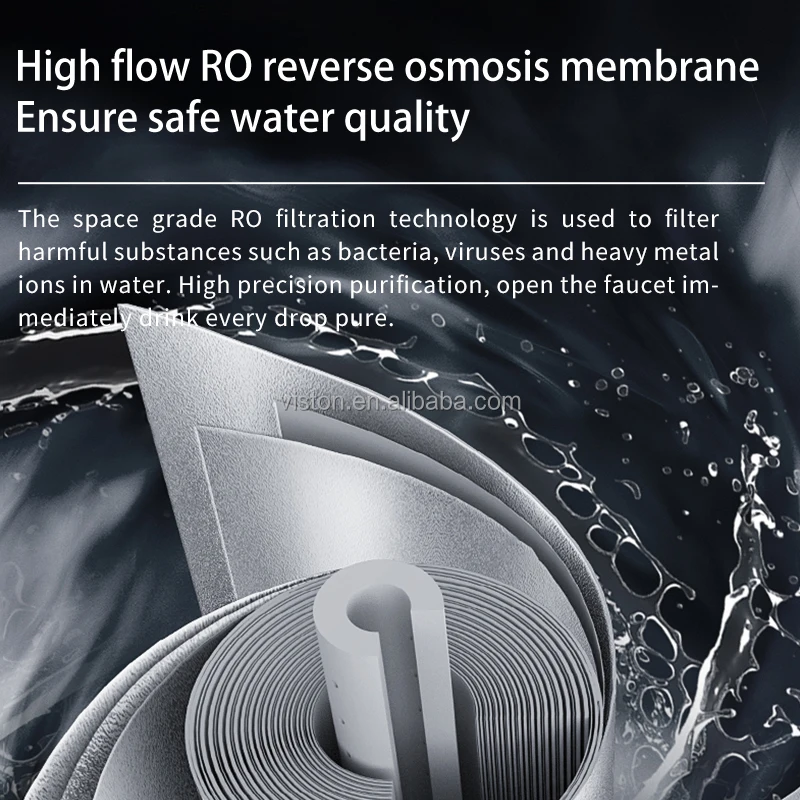 Пластиковый дозатор для очистки питьевой воды с сенсорным интерфейсом под раковиной