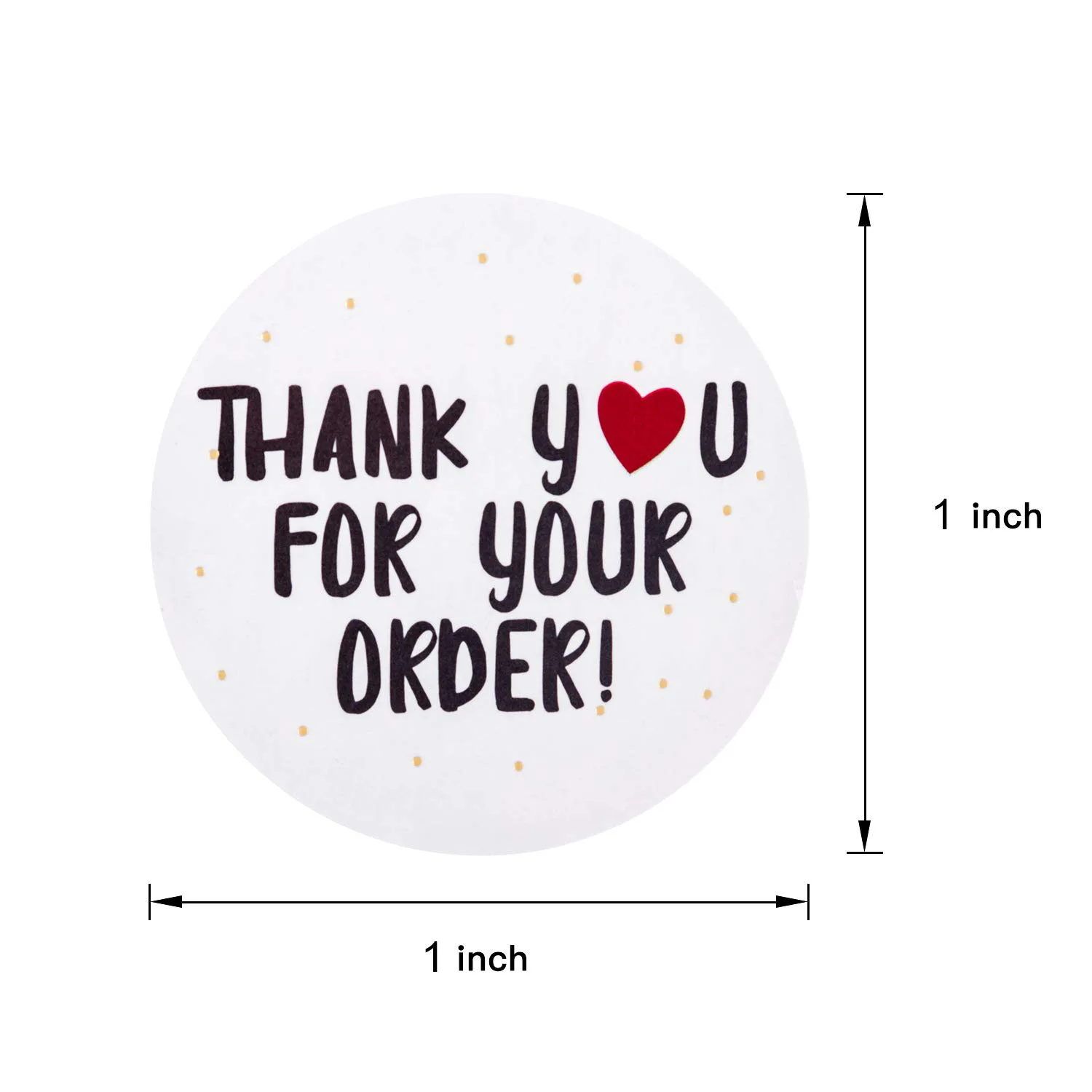 Wholesale Custom Printing Circle Round Coated Paper Product Label Stickers Self-Adhesive Thank You For Your Order Stickers
