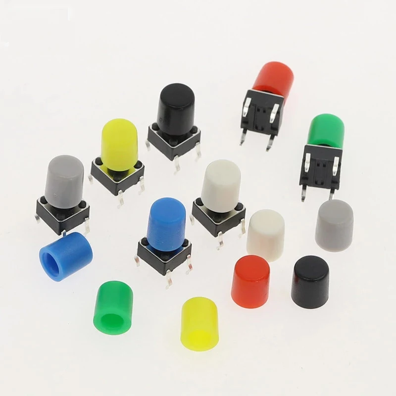 Free shopping 7 Color Plastic Cap Hat Kits G62 for 6*6mm Tactile Push Button Switch Lid Cover