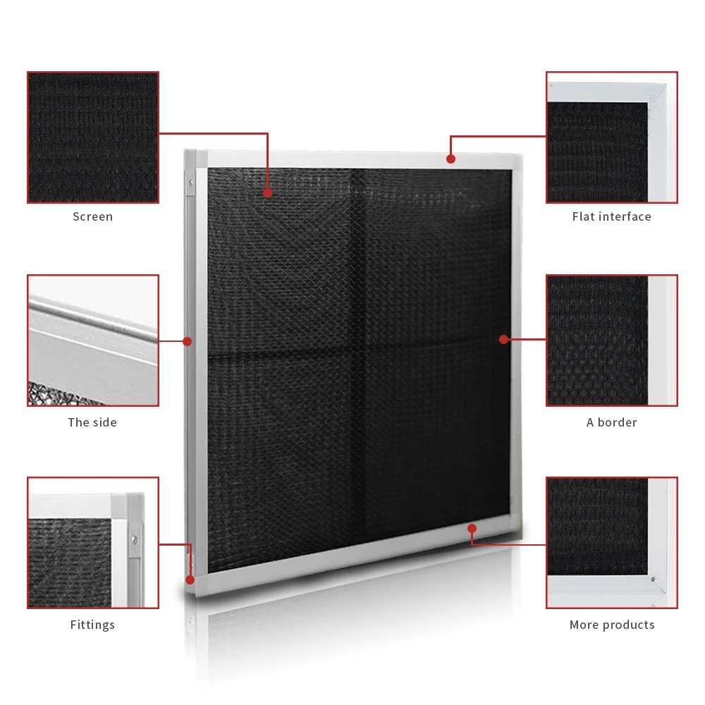 Customized household washable dust filter nylon panel activated carbon filter