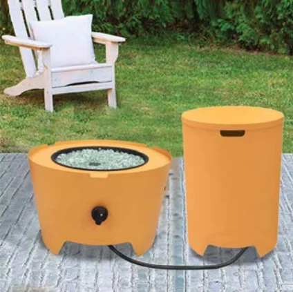 Propane Gas Fire Pit Bowl outdoor Orange Fire Pit Gas Smokeless Heater Fireplace Bonfire Brazier Garden Landscape Fire Pit