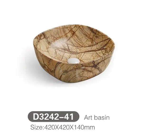 Wholesale Cheap Modern Counter Top Cabinet Hand Wash Basin White Ceramic Bathroom Sink