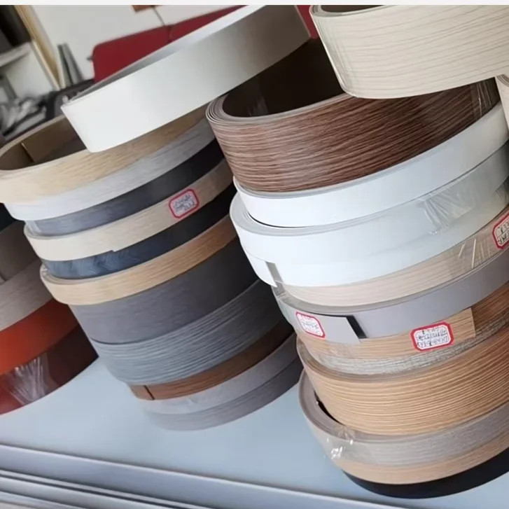 pvc edge banding wood grain furniture edging strips