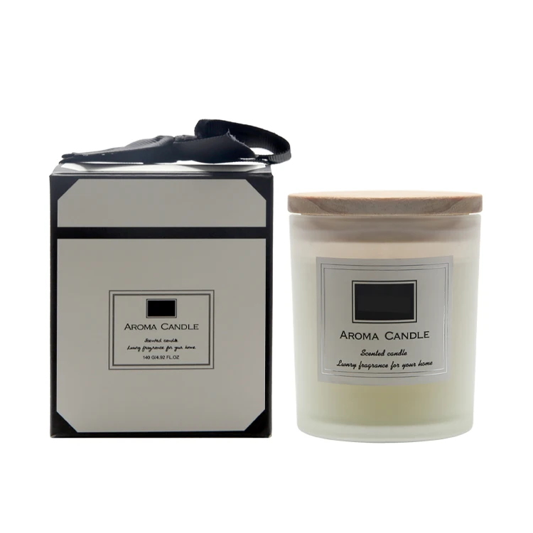 160g 200g White Frosted Double Wall Glass Candle Jars 12 oz Custom Logo Matte Candle Jars Glass with Lid in Bulk