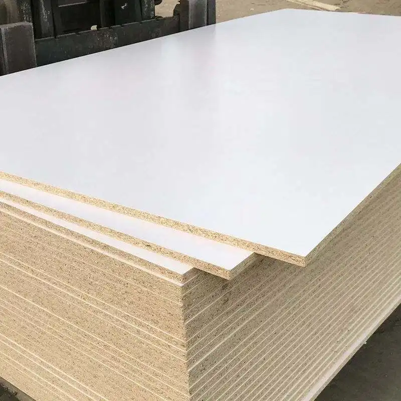 PET High-Gloss Flakeboards Factory Wholesale Melamine Veneer Particleboard for Furniture Use