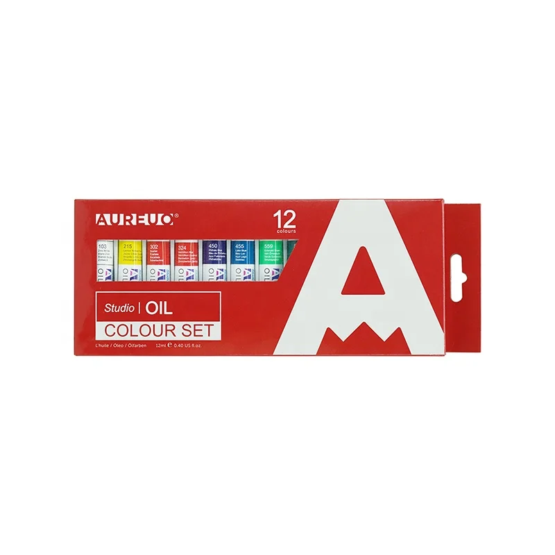 AUREUO 12 Colours 12ml Studio Grade Cheap Non-toxic Artist Colour Oil Color Paints