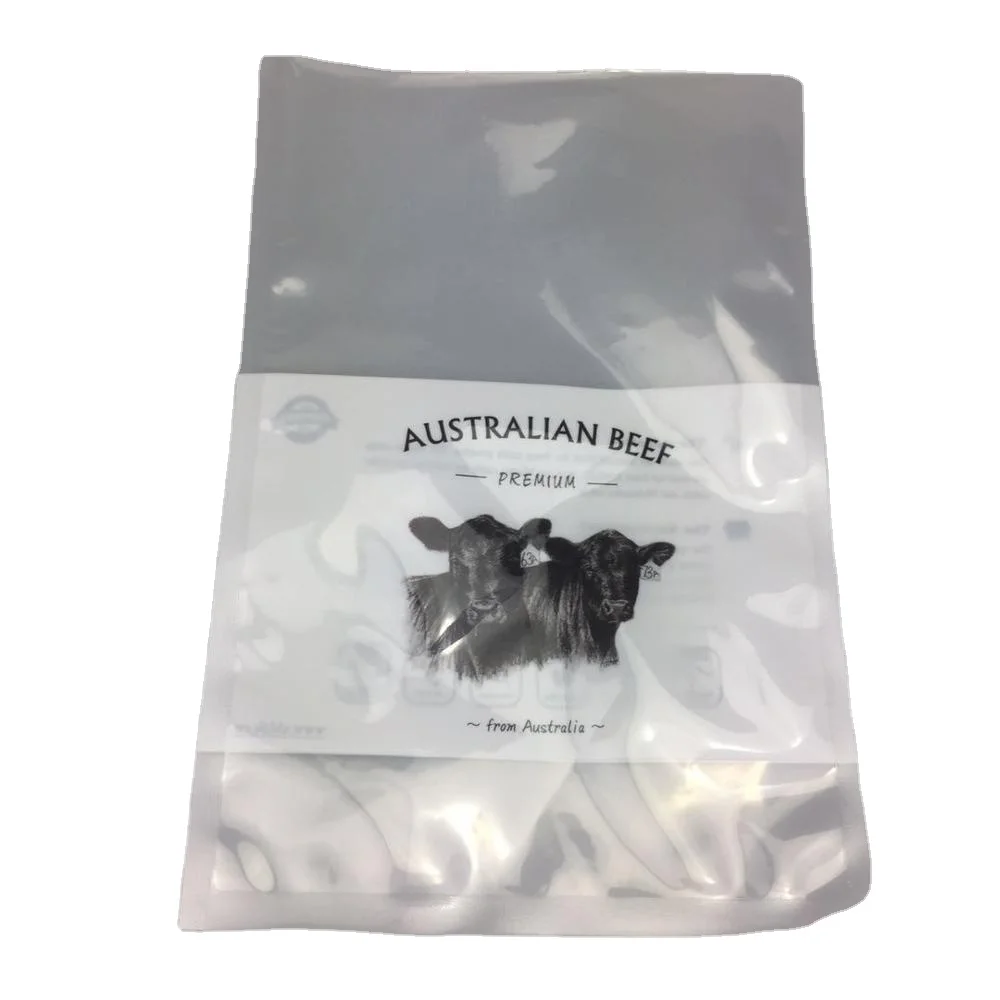 Custom Printed Clear Plastic Food Packing Nylon Retort Three side sealing Pouch Bag