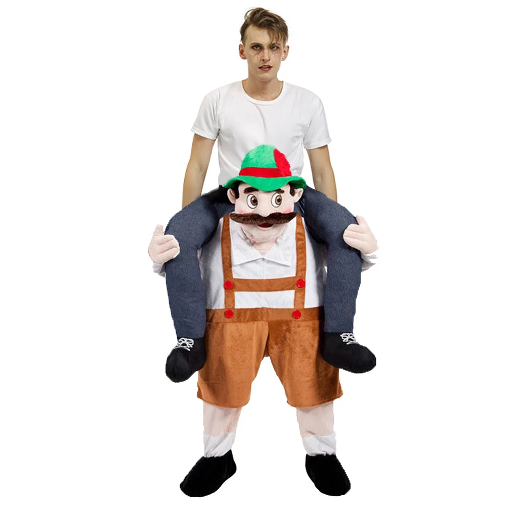 Забавные люди носить талисман меня парень ездить на пиве мужчины Lederhosen Октоберфест баварское платье Костюм ecопарты костюм