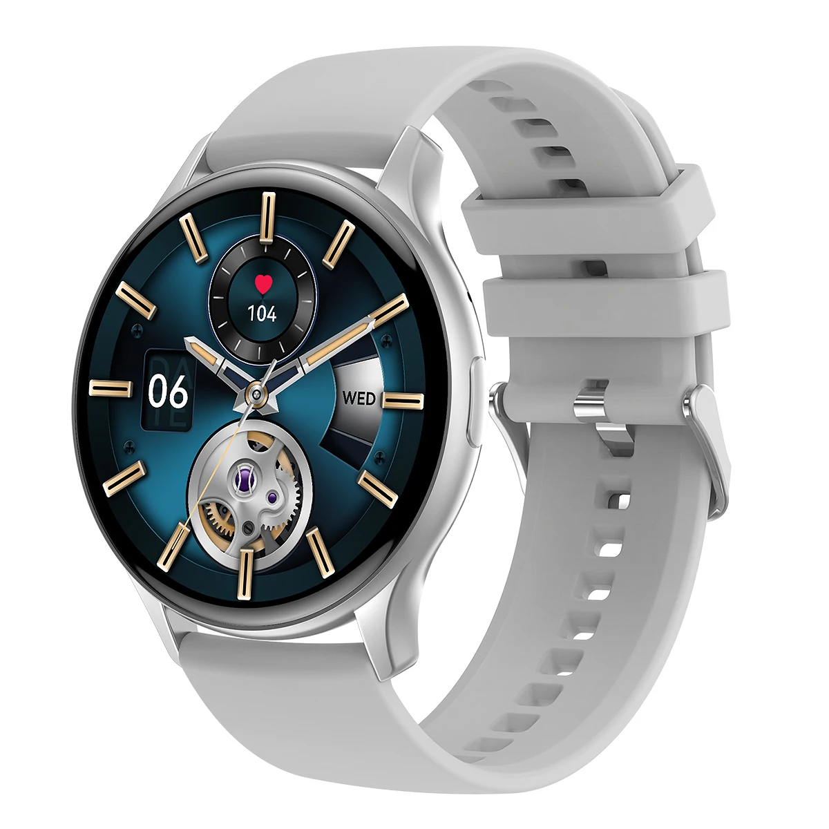 AMOLED touch screen round shape smartwatch BT health function heart rate monitor waterproof smart watch