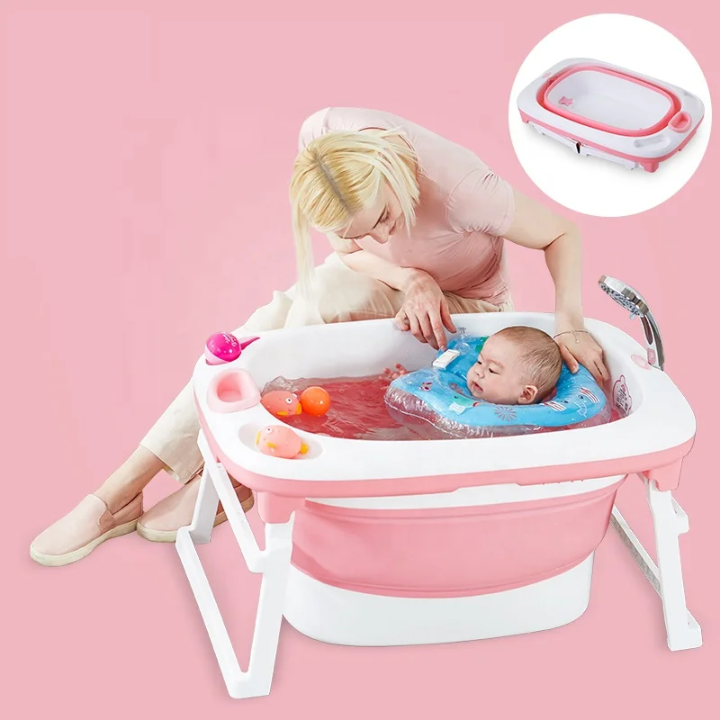 New Children Bathing Tub Foldable Baby Bathtub