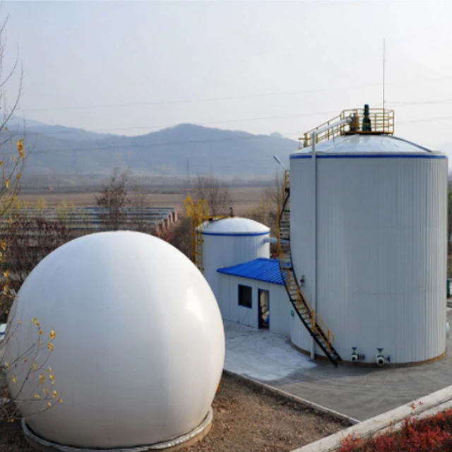  Цена по прейскуранту завода стеклянные плавленые резервуары биогаз завод с двойной мембраной газа держатель для фермы обработки