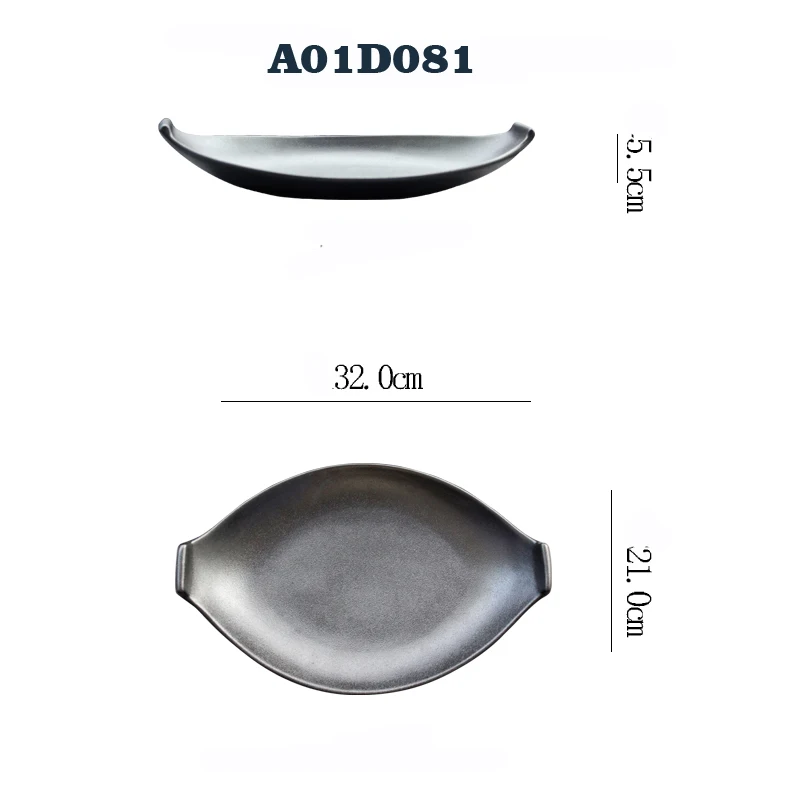 elegant design white ceramic porcelain dinner plate for wedding oval originality 12 inch serving ship type plates