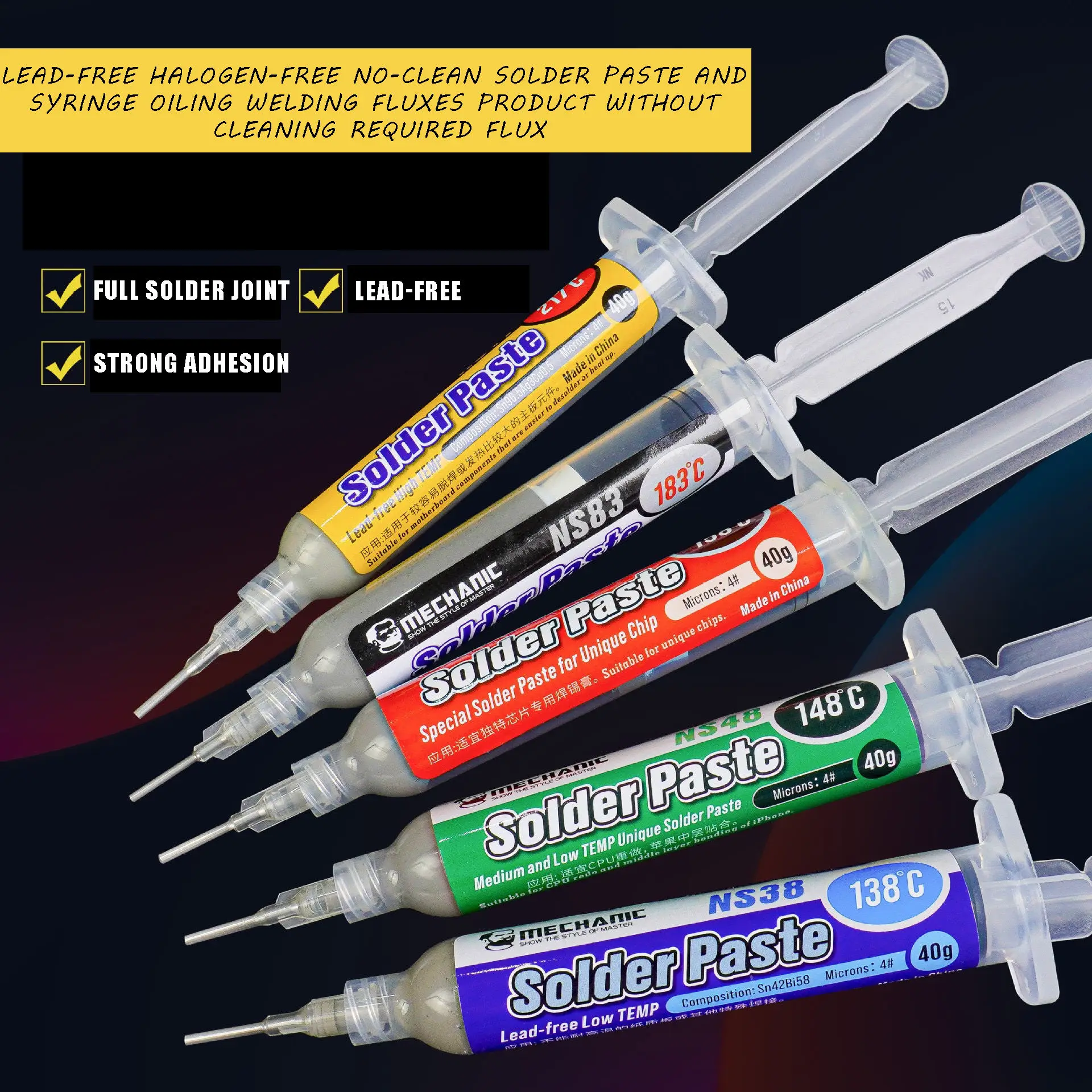 sell like hot cakes    Maintenance PCB Board Welding LED Medium/Low/High Temperature Solder Paste 63/37 Leaded Solder Paste