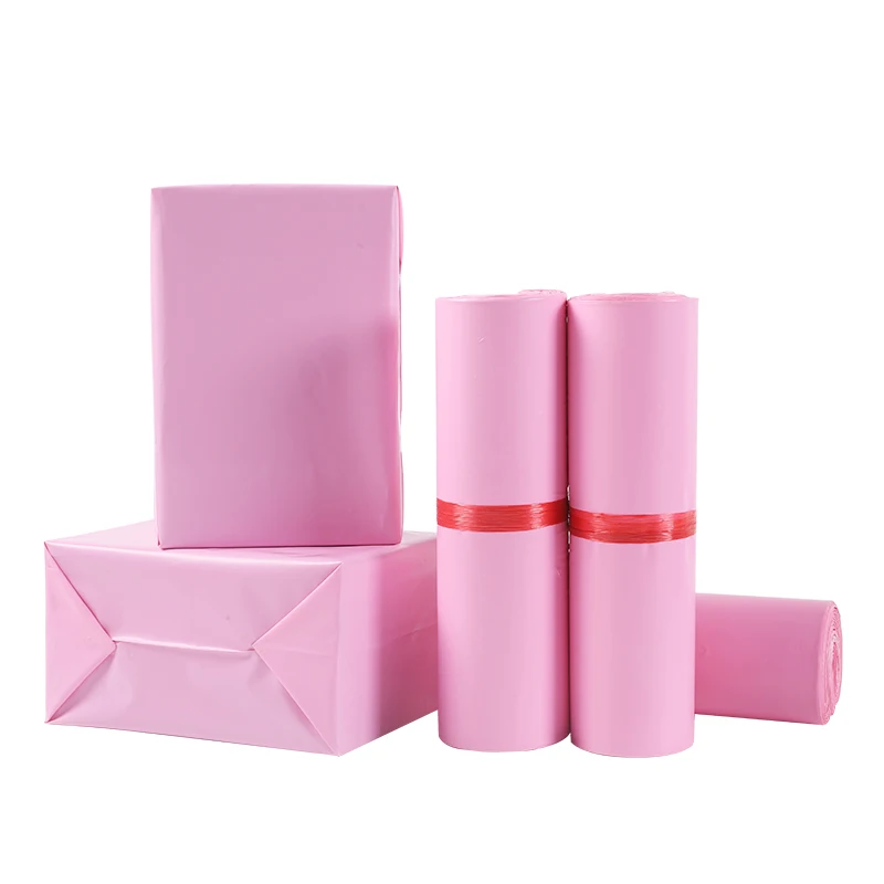 light pink matte mailing bags plastic courier packing logistics packaging bags