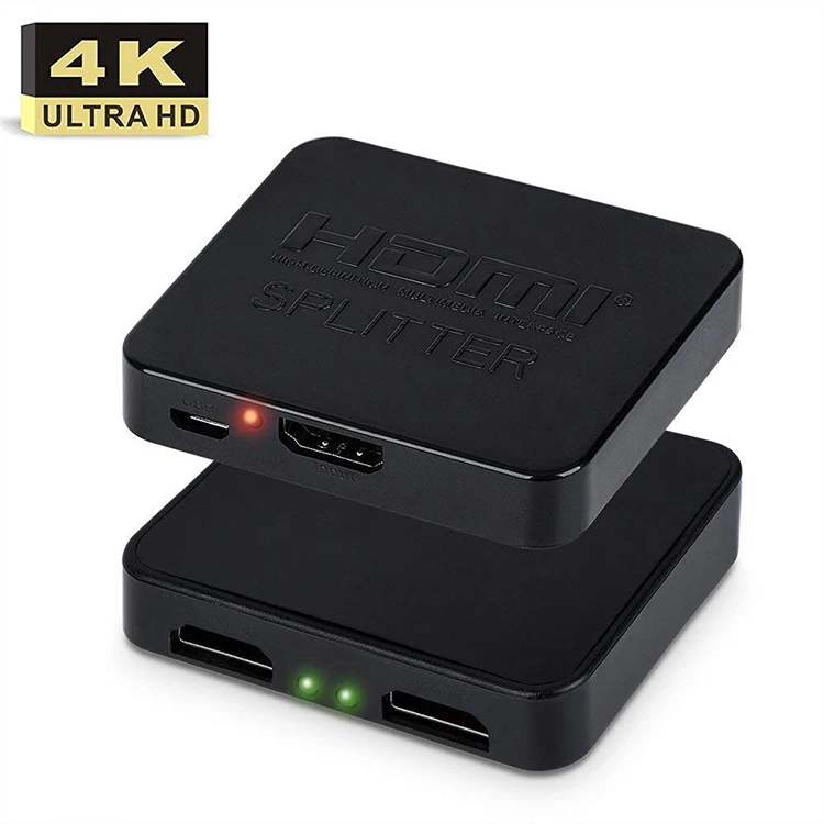  HDMI 1 4 сплиттер 1x2 в 2 выхода усилитель Коммутатор Концентратор поддержка 4KX2K 3D 2160p 1080p (HDMI