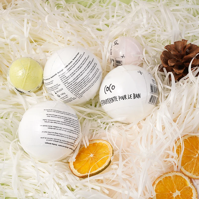 White  Bath Bomb With Words  Important Oil Nature Sea Salt Novelty Peach Bath Bomb
