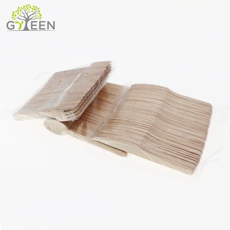 Eco-friendly Biodegradable Disposable Factory Price Wooden Spoon with OPP Bag