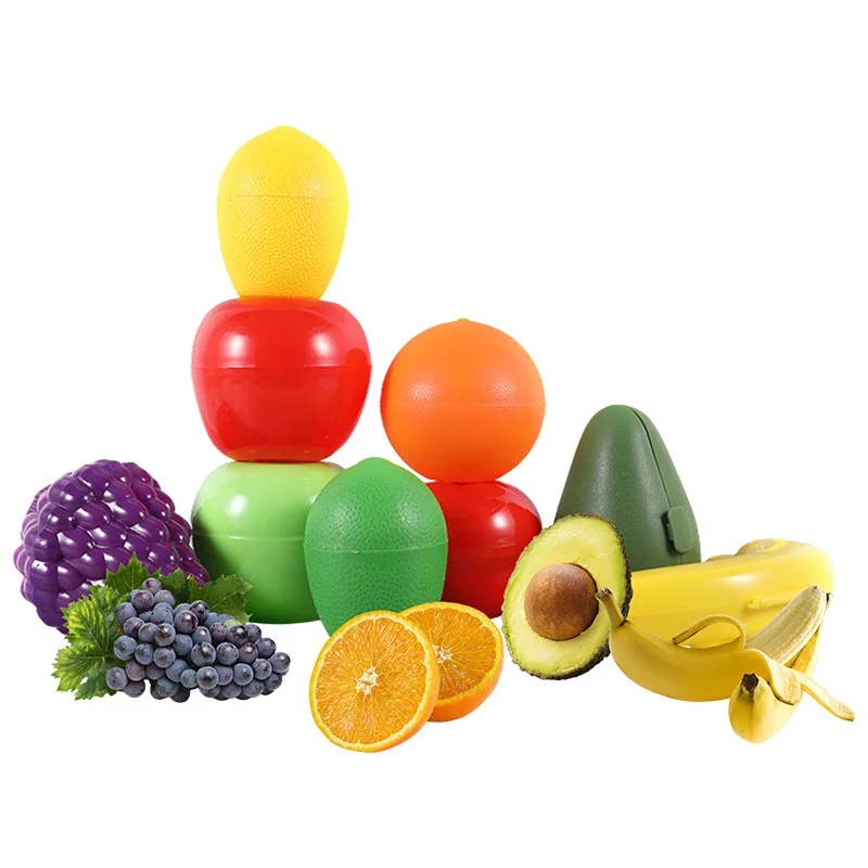 Wholesale Fruit Model Crisper Plastic Storage Box Apple Lemon Avocado Fresh-keeping Box Refrigerator Freezer Storage Container