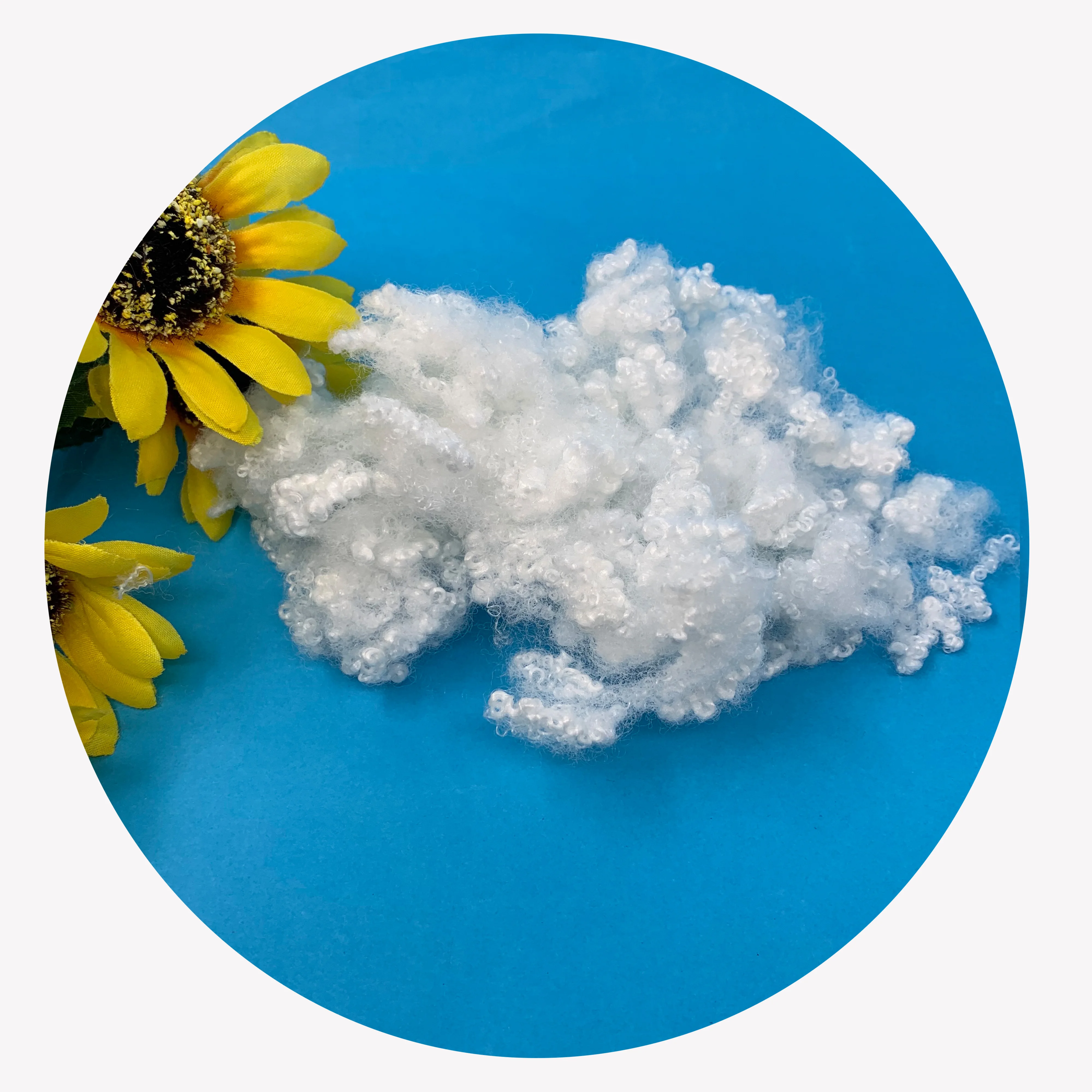 polyester fiber 7d 32mm hot sale hcs fibra siliconada