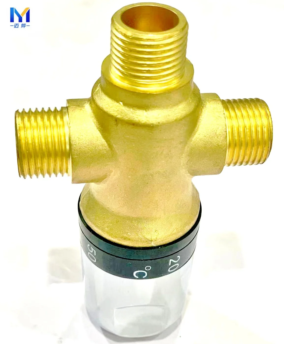 Brass Thermostatic Mixing Valve Water Temperature Pipe Basin Thermostat Control Thermostatic Mixing Valve