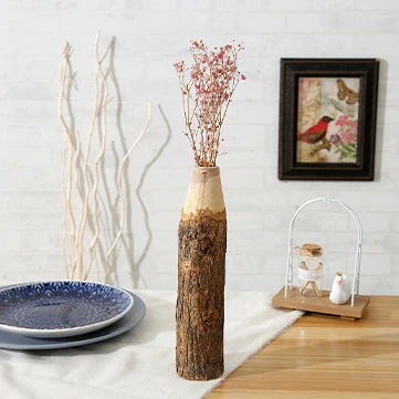 Пасторальный стиль Товары для дома свадебная розовая ваза для украшения дома, декорированные деревянные вазы для цветов