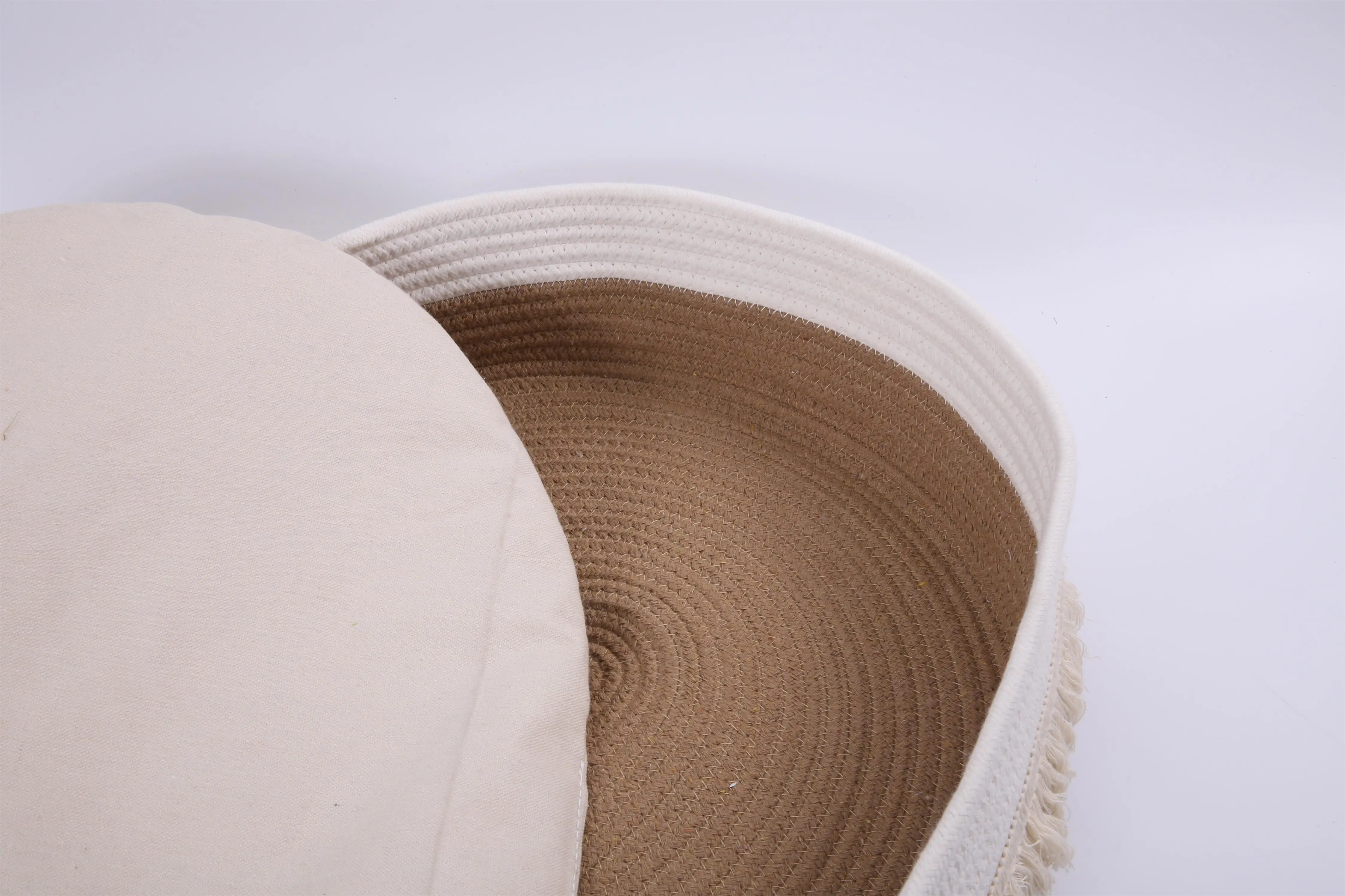 Organic Cotton Rope Moses Basket With Luxury Thick Soft Waterproof Baby Basket Cribs