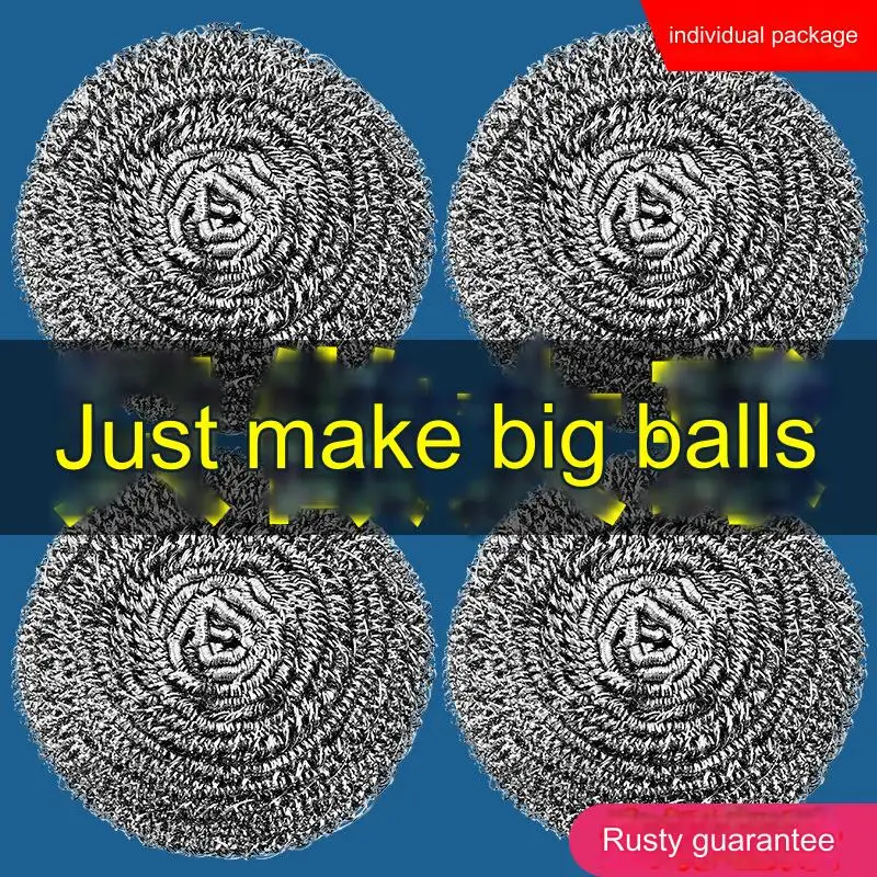 Factory Wholesale Kitchen Cleaning Ball Steel Wool Stainless Steel Wire Scourer Kitchen Scourer Sponge