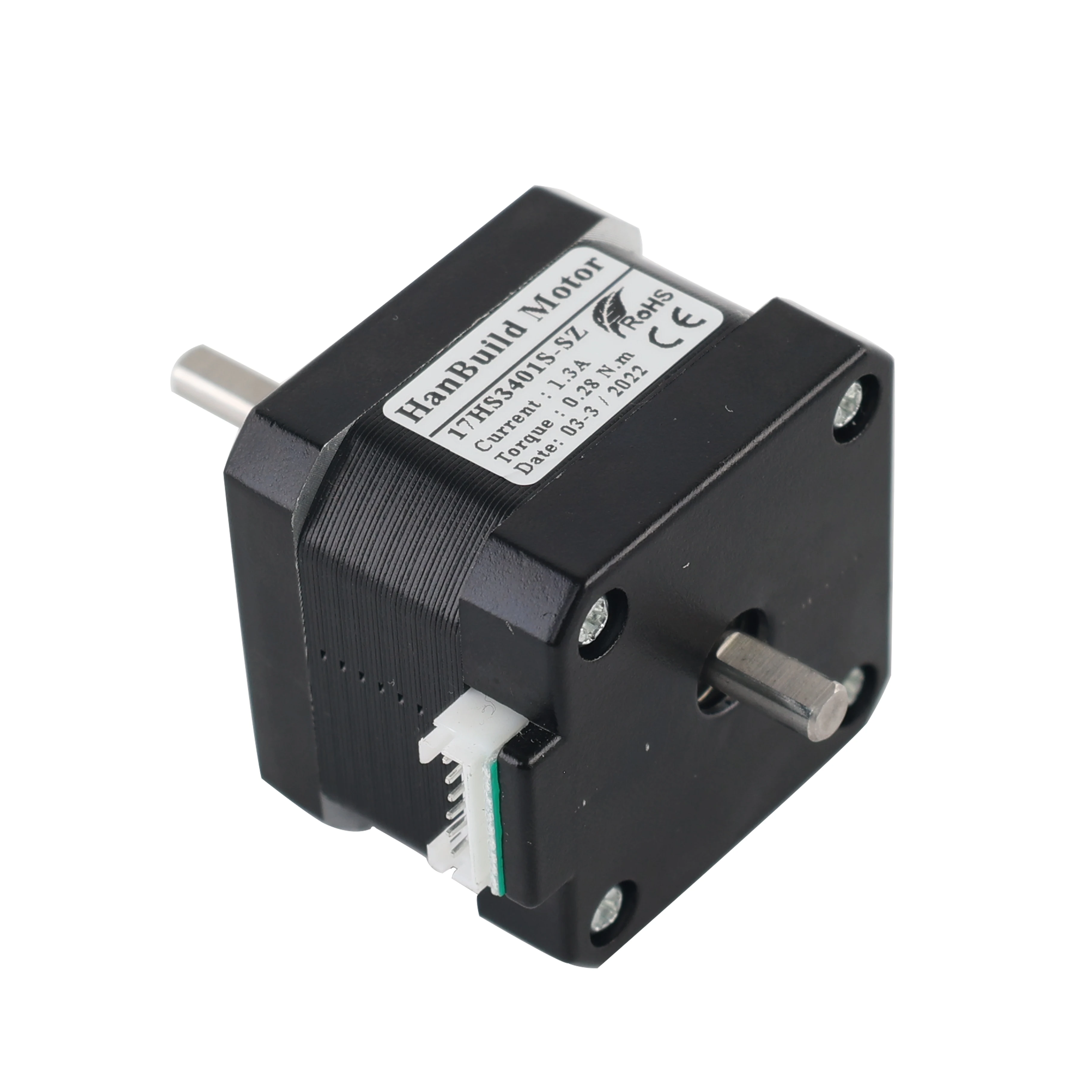 HanBuild Nema 17 Stepper Motor 42HS34 1.3A 28N.CM 17HS3401S-SZ two aixs motor 4-lead for 3D printer 42 double shaft motor