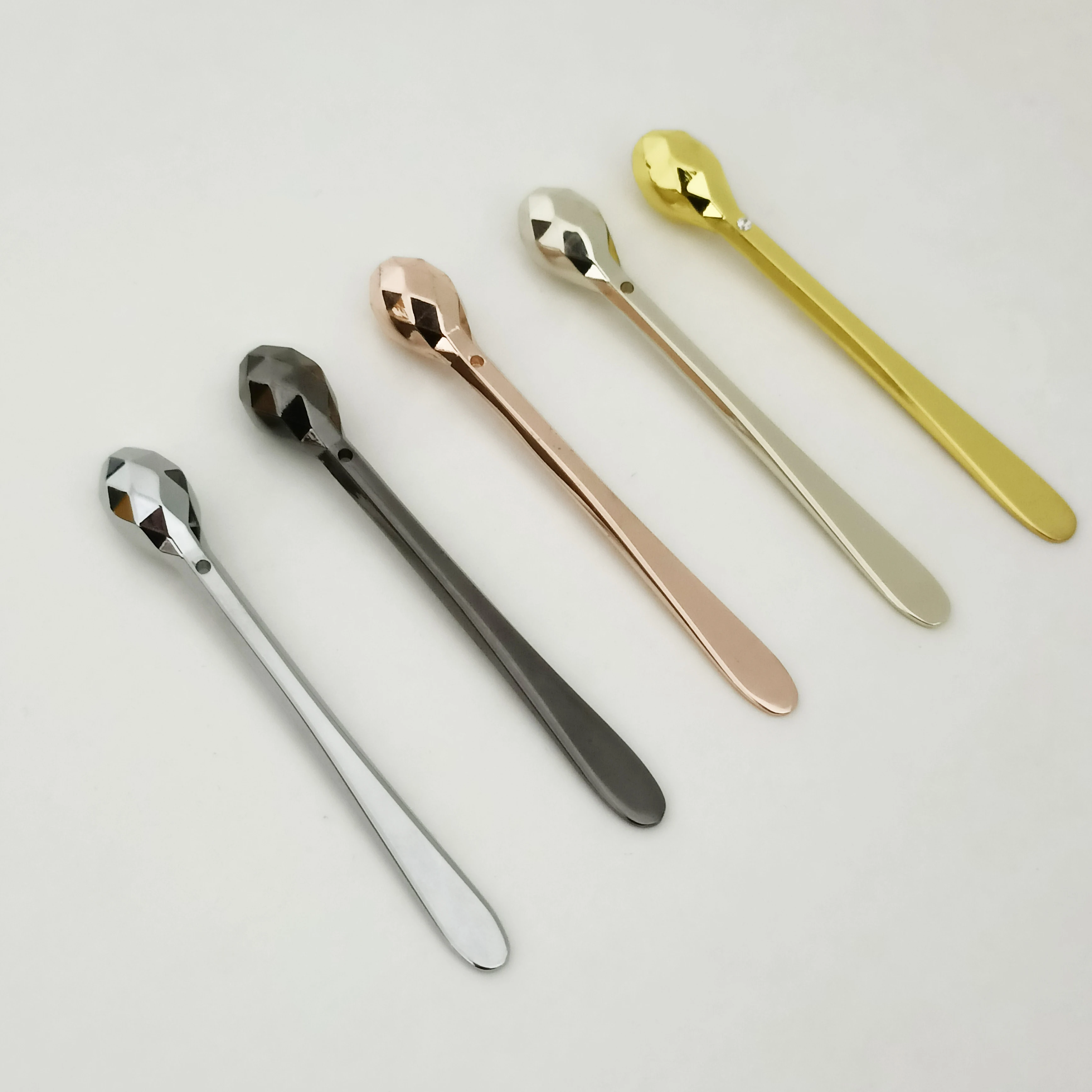 customized color stainless steel spatula cosmetic gold facial mask spatula cooling eye roller