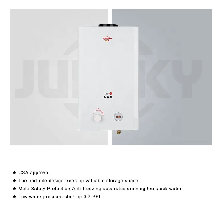 JunSky ZERO Series Low Water Pressure Instant Gas Hot Water System Tankless Gas Water Heater of 10L/16L