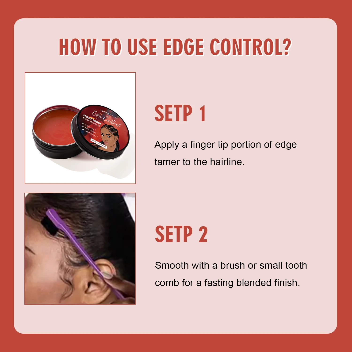 Free Sample Wholesale Hair Braiding Hair Styling Wax  Hairline Braid Gel Custom Logo Frizz Edge Control Style Gel 100g