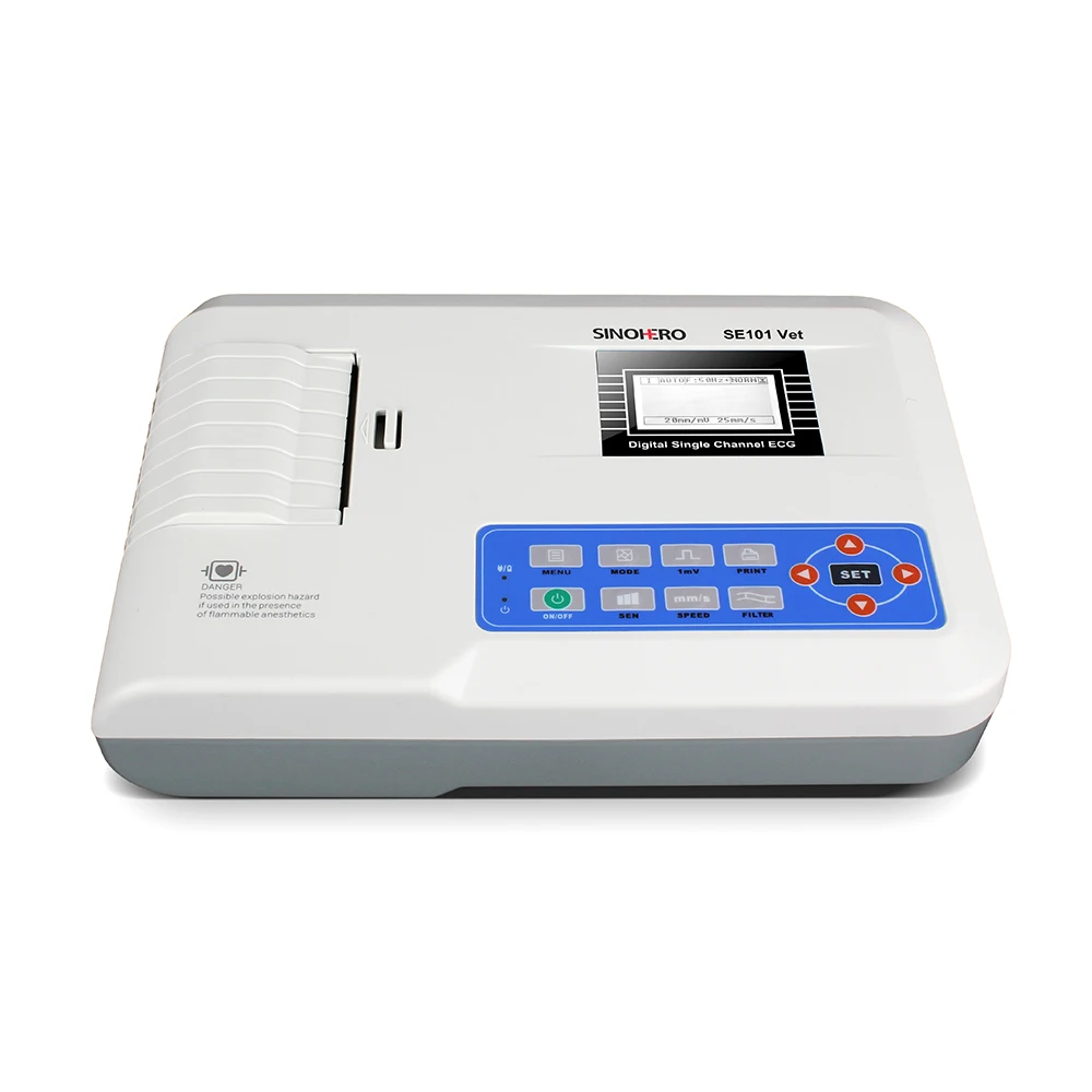 Manufactured Ekg Machine 12 Lead Single Channel ECG Portable Electrocardiograph ECG Machine with Electrode ECG Cable Recording
