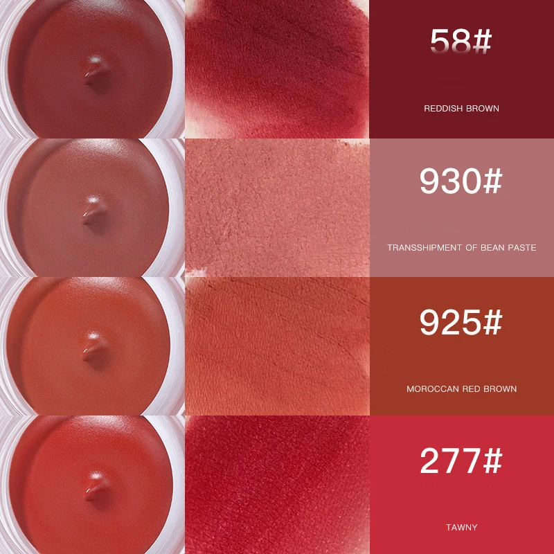 NOVO Velvet Matte Jelly Lip Mud Cream  Waterproof Moisturizing Smooth Lip Tint Makeup