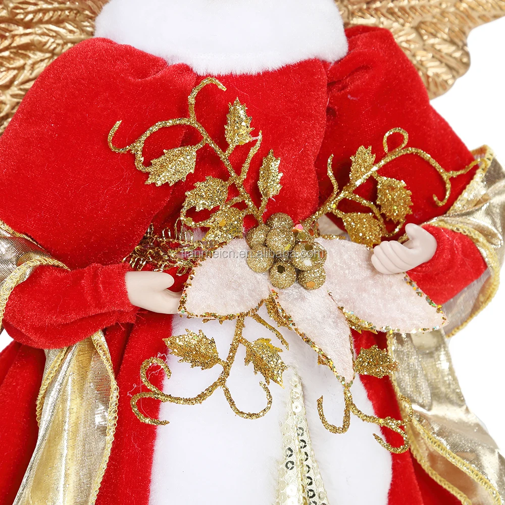 23~46cm Christmas Angel Ornaments Decorations Tree Top Figurines Collection Doll Xmas Festival Holiday new christmas decoration